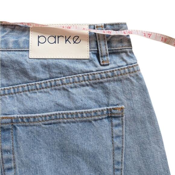 New Parke Denim Shorts Light Wash Baggy Cut Offs Size 29 TikTok Famous - Picture 5 of 9